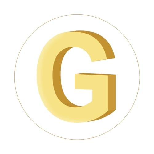 Doubgood 18K Gold Plated Beaded Bracelet with Alphabet Pendant