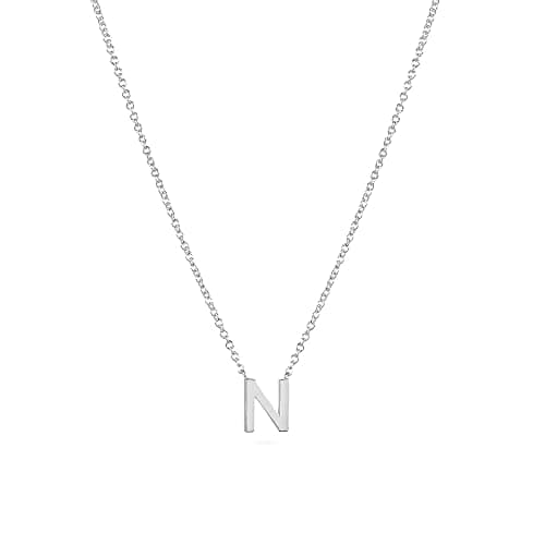 Hayopi Dainty Silver Initial Necklace for Women