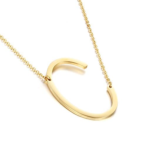 Big Letter Stainless Steel Initial Pendant Jewelry for Women Best Friends Gifts