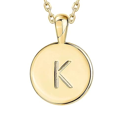 PavoI 14K Gold Plated Initial Letter Necklace for Women