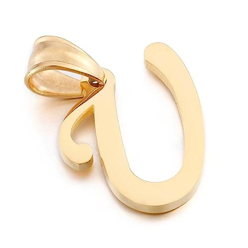 Kalapure Initial Charms Gold Pendant 14k Gold Letter Charms for Men & Women