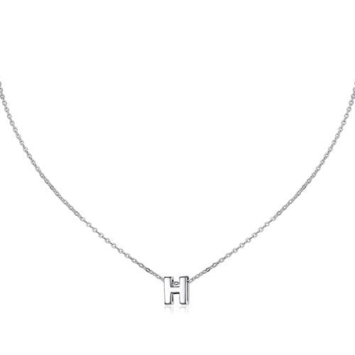 MOMOL Women's Stainless Steel Initial Necklace Personalized Name NecklaceSetBranchting
