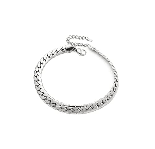 Fashion 21 Stainless Steel Cuban Rope Chain Anklet for Women Adjustable Waterproof Beach Fashion