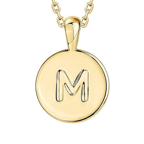 PavoI 14K Gold Plated Initial Letter Necklace for Women