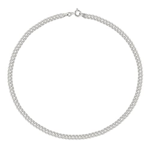 Savlano 925 Sterling Silver Solid Italian Figaro Anklet for Women, 0.8mm-5mm, Gift Box Included
