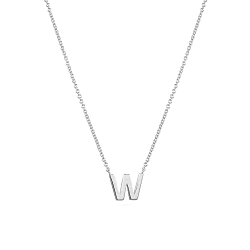 Hayopi Dainty Silver Initial Necklace for Women