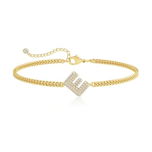 Glowing Gold Moodear Bracelets for Women - Adjustable 14K Gold Plated CZ Bubbles Cubano