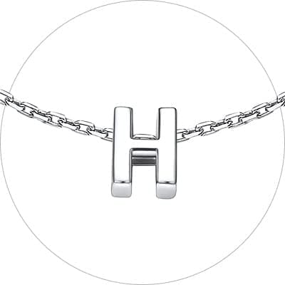 Chic Silver Initial Bracelet 925 Sterling Personalized Jewelry Gifts