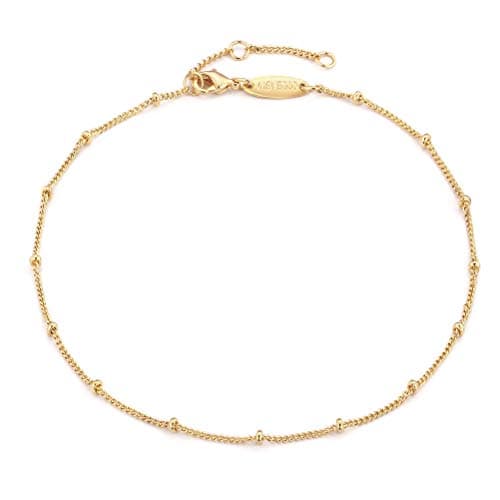 MEVECCO Gold Plated Dainty Anklet for Women Boho Beach Jewelry