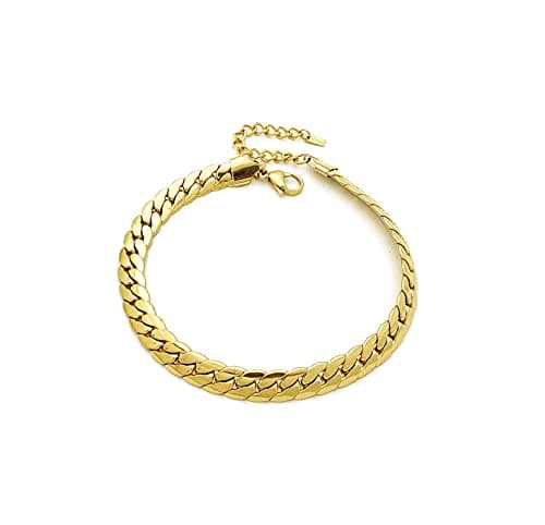 Fashion 21 Stainless Steel Cuban Rope Chain Anklet for Women Adjustable Waterproof Beach Fashion