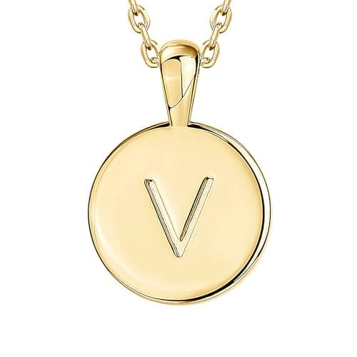 PavoI 14K Gold Plated Initial Letter Necklace for Women