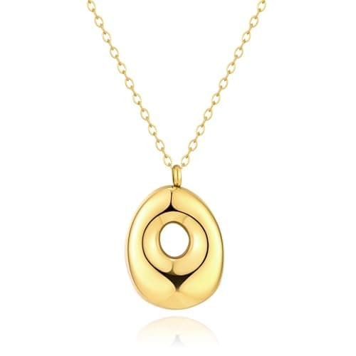 Kainier Colorful Balloon Alphabet Name Pendant 14K Gold Plated Necklaces…