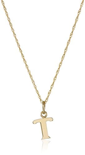 Amazon Essentials 14k Gold-Filled Letter Charm Pendant Necklace