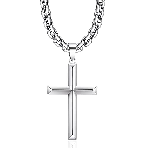 Idemana 925 Sterling Silver & 18K Gold Plated Cross Necklace for All