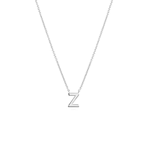 Hayopi Dainty Silver Initial Necklace for Women