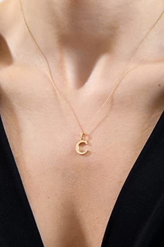 Wish 14k Real Gold Alphabet Initial Necklace for Women | Custom Charms | Birthday Gift