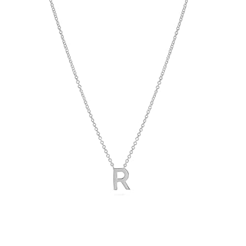Hayopi Dainty Silver Initial Necklace for Women