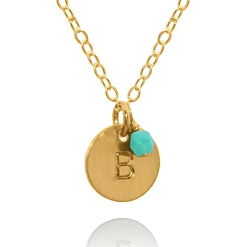 EFYTAL Dainty Gold or Silver Personalized Initial Necklace for Mom