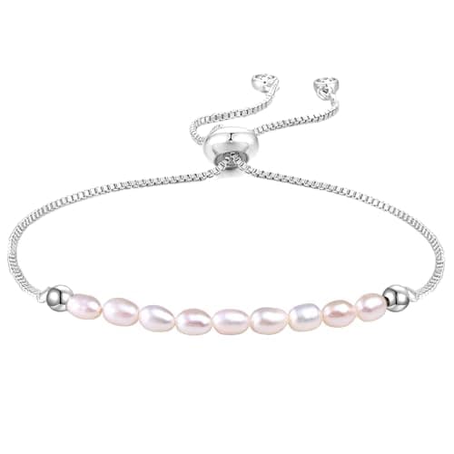 Summer Love Dainty Gold & Pearl Bracelet | 18K Gold Plated Freshwater Pearl (Platinum)