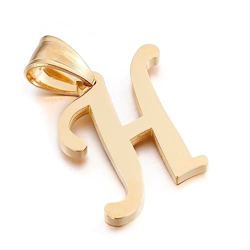 Kalapure Initial Charms Gold Pendant 14k Gold Letter Charms for Men & Women