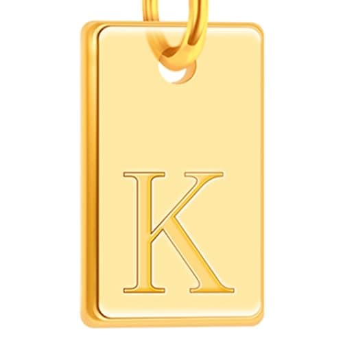 Poxtex Gold Plated Initial Necklace, Non-Tarnish, Women's Square Pendant Jewelry_gifts