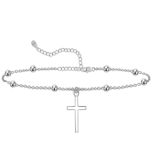 Chic 925 Sterling Silver Multilayered Anklet for Women Satellite, Star Jewelry
