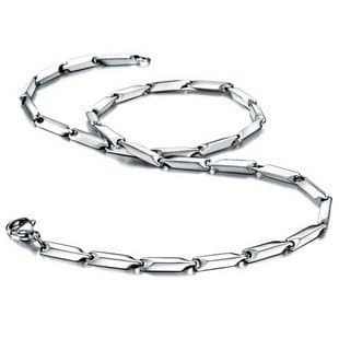 Merdia Men's Stainless Steel Ingot Chain Necklace