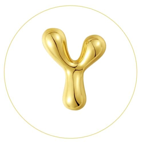 KissYan 14K Gold Plated Beaded Initial Bracelets A-Z Dainty Jewelry