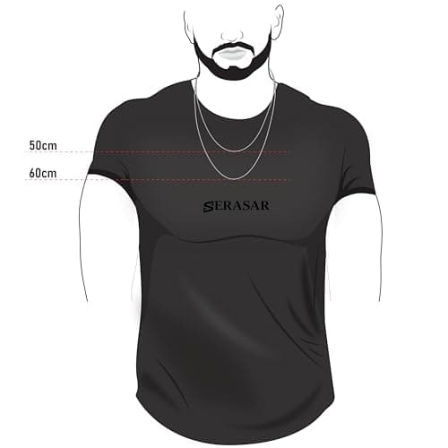 Serasar Premium Men's Stainless Steel Necklace | Waterproof & Secure Clasp | 3 Color Options | Jewelry Box Included