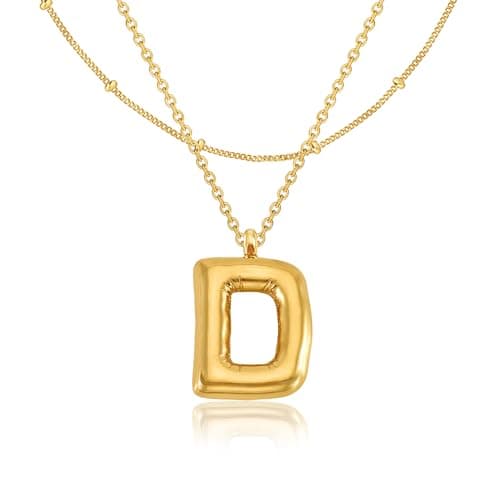 GIFT4U 18K Gold Plated Letter Necklace for Women