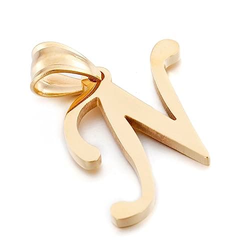Kalapure Initial Charms Gold Pendant 14k Gold Letter Charms for Men & Women