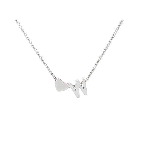 Tiny Gold Heart Initial Necklace - Personalized Mom's Gift for Women