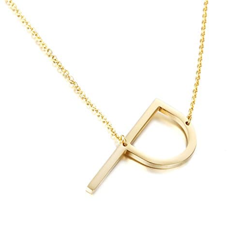 Big Letter Stainless Steel Initial Pendant Jewelry for Women Best Friends Gifts