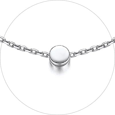 Chic Silver Personalized 925 Sterling Silver Tiny Heart Anklet for Women, Silver/Gold/Rose Gold (With Gift Box)