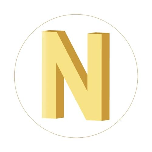 Doubgood 18K Gold Plated Beaded Bracelet with Alphabet Pendant