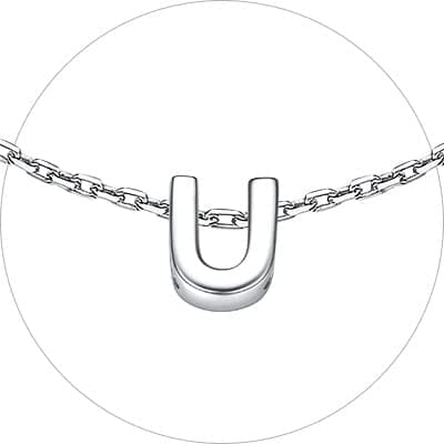 Chic Silver Initial Bracelet 925 Sterling Personalized Jewelry Gifts
