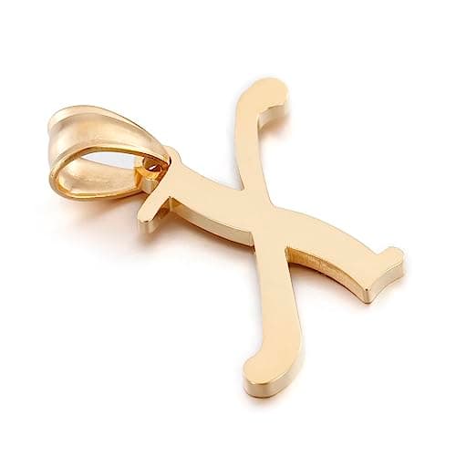 Kalapure Initial Charms Gold Pendant 14k Gold Letter Charms for Men & Women