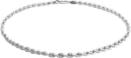 Savlano 925 Sterling Silver Solid Italian Figaro Anklet for Women, 0.8mm-5mm, Gift Box Included