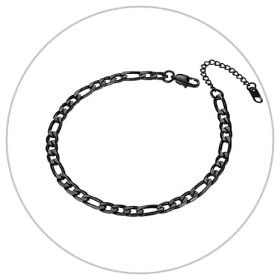 Richsteel Women's Wheat Chain Anklets, Cuban/Figaro/Spiga, 18K Gold Plated, Beach Waterproof