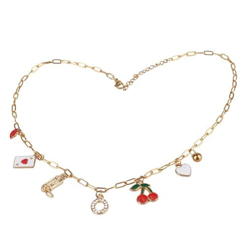 JokZan Women's Beach Charm A-Z Gold Charms Choker Necklace Personalized for Her