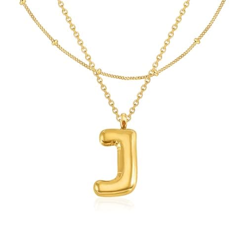 GIFT4U 18K Gold Plated Letter Necklace for Women
