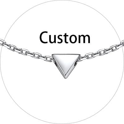 Chic Silver Personalized 925 Sterling Silver Tiny Heart Anklet for Women, Silver/Gold/Rose Gold (With Gift Box)