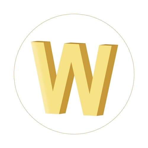 Doubgood 18K Gold Plated Beaded Bracelet with Alphabet Pendant