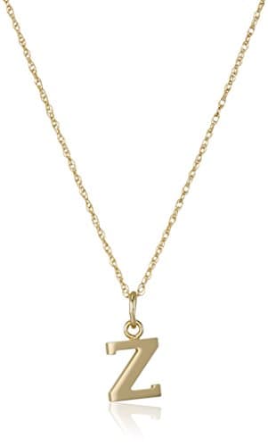 Amazon Essentials 14k Gold-Filled Letter Charm Pendant Necklace