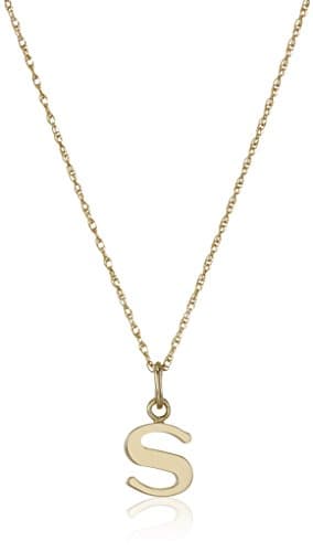 Amazon Essentials 14k Gold-Filled Letter Charm Pendant Necklace
