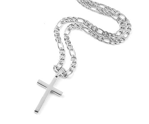 FZTN Gold Plated Figaro Chain Necklace for Men & Women, 18-26 Inch