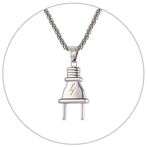 Stainless Steel 18K Gold Plated U7 Punk Dagger Pendant Necklace 22-24 Inches