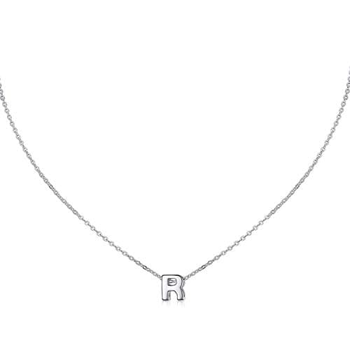 MOMOL Women's Stainless Steel Initial Necklace Personalized Name NecklaceSetBranchting