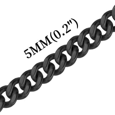 Men's Solid Cubian Link Cross Necklace - VNOX Stainless Steel Silver/Gold Plated Jewelry
