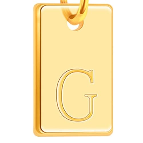 Poxtex Gold Plated Initial Necklace, Non-Tarnish, Women's Square Pendant Jewelry_gifts